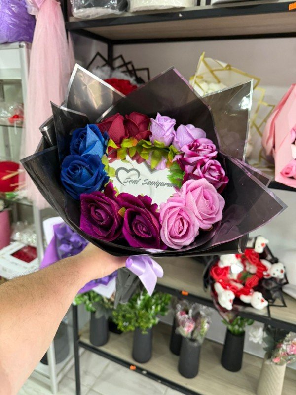Seni Seviyorum renkli Güller